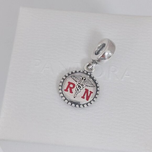 Pandora Exclusive RN Registered Nurse Dangle Charm S925 Silver with box - Picture 6 of 9